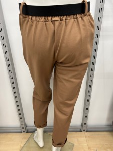 Spodnie damskie chinosy z ozdobną kieszonką i paskiem RL