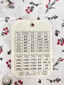 Koszula męska biała długi rękaw wzór malutkie czerwone kwiaty z czarnymi łodygami REGULAR FIT