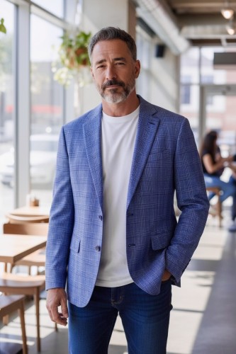 Marynarka męska BIGLIA lekka krata 