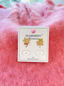 Kolczyki wkrętki puzzle matowo-błyszczące