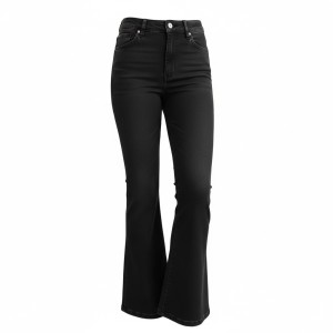 Jeansy damskie szerokie dzwony czarne