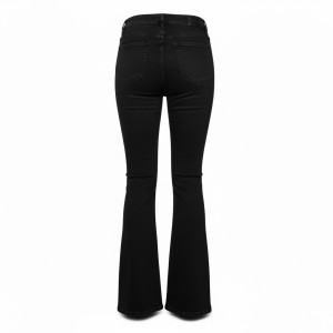 Jeansy damskie szerokie dzwony czarne