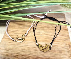 Bransoletka na sznurku delfinek