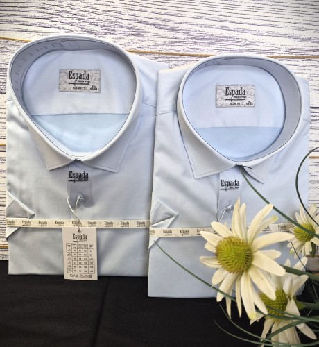 Koszula męska krótki rękaw kołnierzyk SLIM FIT