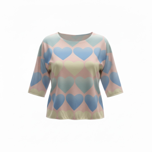 Sweter damski cienki w serca