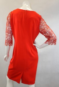 Sukienka mini czerwona złota gipiura