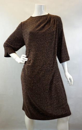 Sukienka mini złoty brokat