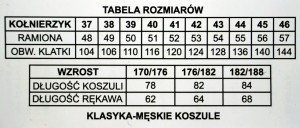Koszula męska długi rękaw KLASYCZNA niebieska kropka (45-50)