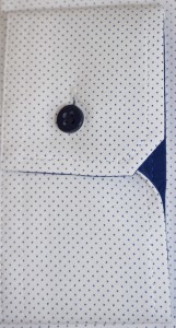 Koszula męska długi rękaw KLASYCZNA niebieskie drobne kropki (45-50)