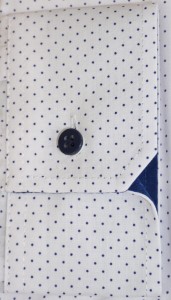 Koszula męska długi rękaw KLASYCZNA niebieska kropka (45-50)