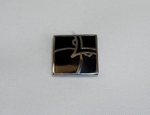 Spinki do mankietów czarne wypełnienie kwadraty