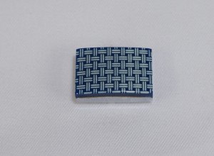 Spinki do mankietów kolorowe wypełnienie wzór krata prostokąty