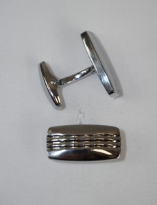 Spinki do mankietów o nierównej powierzchni owalne