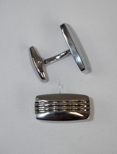 Spinki do mankietów o nierównej powierzchni owalne