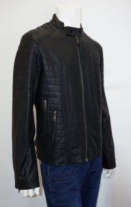 Kurtka męska eko skóra podwójne kieszenie