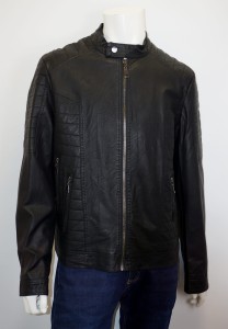 Kurtka męska eko skóra podwójne kieszenie